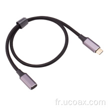 Câble USB de type C de 3,2 fabriqué sur mesure